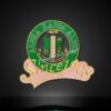wholesale Cheap and Best Embroidery Quality Iron on AKA Shield Patches with Pink and Green Patch Applique for Clothing 1 Cheap and Best Embroidery Quality Iron