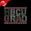 wholesale Greek design hot fix rhinestone HBCU Grad transfer for shirt 1 Greek design hot fix rhinestone HBCU