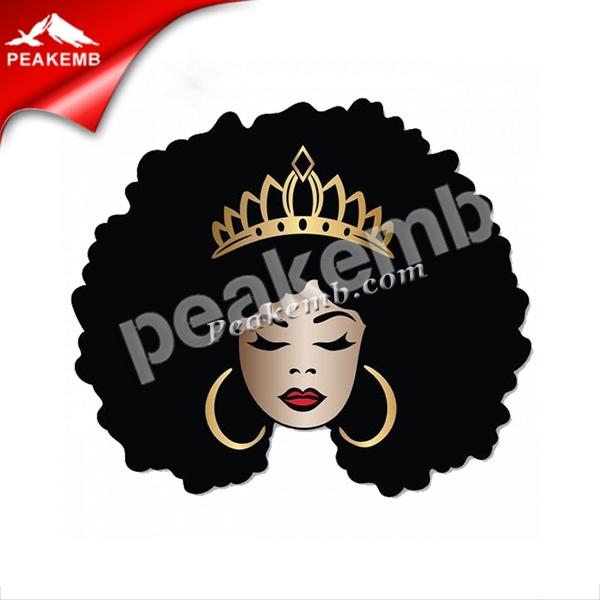 wholesale Afro Diva Heat Transfer Printing Crown Queen Lady Iron on Black Woman Vinyl Printable Melanin Design 5 wholesale Afro Diva Heat Transfer Printing Crown Queen Lady Iron on Black Woman Vinyl Printable Melanin Design - Image 3