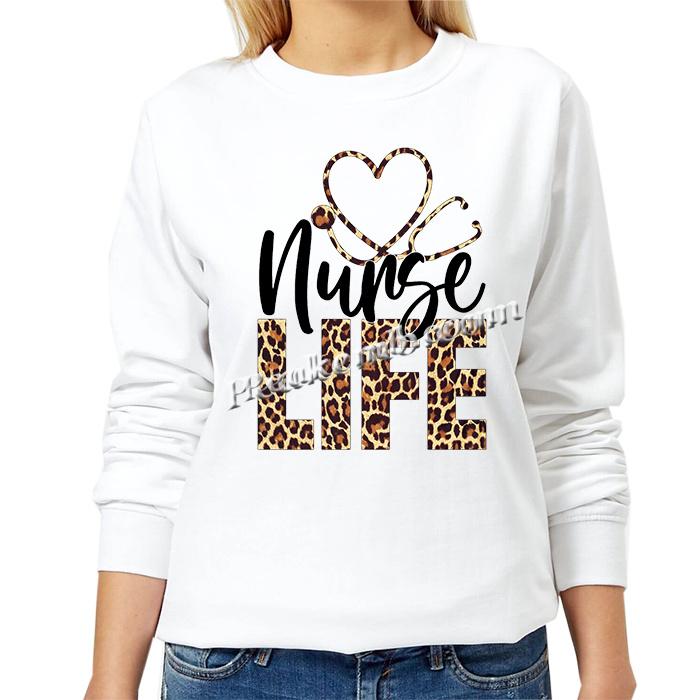 wholesale Good Quality T-shirt Custom Nurse Life Leopard Thermal Iron On Heat Transfer 4 wholesale Good Quality T-shirt Custom Nurse Life Leopard Thermal Iron On Heat Transfer - Image 2