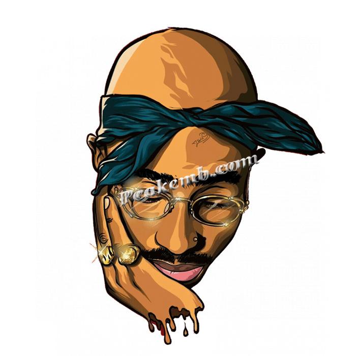 Fashionable cloth decoration famous hip-hop rap singer Tupac iron on heat press transfers 6 Fashionable cloth decoration famous hip-hop rap singer Tupac iron on heat press transfers - Image 4