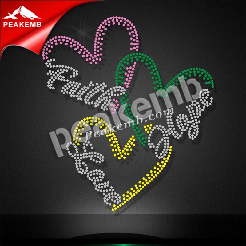 wholesale Ready to ship Faith Love Hope Heart Rhinestone Tshirt Transfers 6 wholesale Ready to ship Faith Love Hope Heart Rhinestone Tshirt Transfers - Image 4