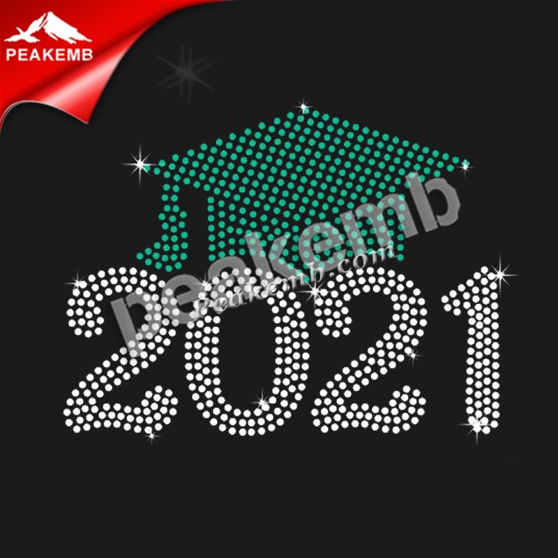 wholesale Big Stones Graduate 2021 Rhinestone Transfers For School T shirts 6 wholesale Big Stones Graduate 2021 Rhinestone Transfers For School T shirts - Image 4