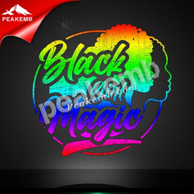 wholesale Custom T-shirt Stikers Black Girls Magic Printable Iron on Afro Vinyl Heat Transfer 5 wholesale Custom T-shirt Stikers Black Girls Magic Printable Iron on Afro Vinyl Heat Transfer - Image 3