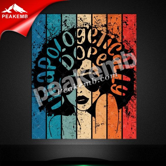 wholesale Custom T-shirt Stikers Black Girls Magic Printable Iron on Afro Vinyl Heat Transfer 4 wholesale Custom T-shirt Stikers Black Girls Magic Printable Iron on Afro Vinyl Heat Transfer - Image 2
