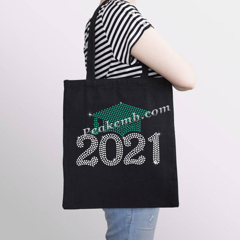 wholesale Big Stones Graduate 2021 Rhinestone Transfers For School T shirts 3 wholesale Big Stones Graduate 2021 Rhinestone Transfers For School T shirts