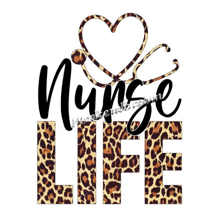 wholesale Good Quality T-shirt Custom Nurse Life Leopard Thermal Iron On Heat Transfer 6 wholesale Good Quality T-shirt Custom Nurse Life Leopard Thermal Iron On Heat Transfer - Image 4