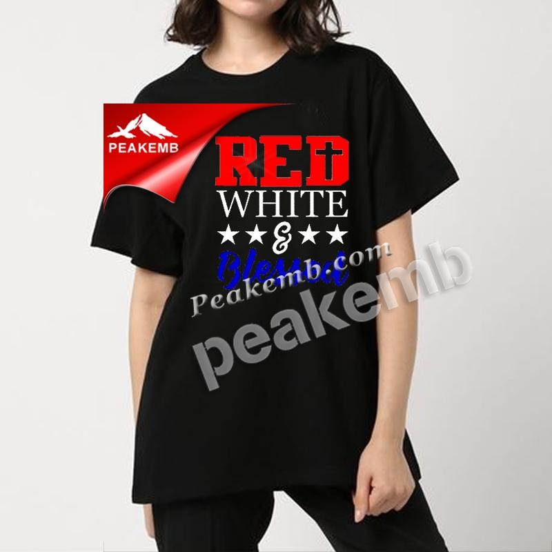 wholesale American Pride T-Shirt Hot Fix Heat Press Transfer Inspirational Red White & Blessed Tee Stars Cross Vinyl Transfer 4 wholesale American Pride T-Shirt Hot Fix Heat Press Transfer Inspirational Red White & Blessed Tee Stars Cross Vinyl Transfer - Image 2