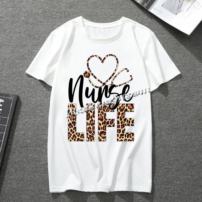 wholesale Good Quality T-shirt Custom Nurse Life Leopard Thermal Iron On Heat Transfer 3 wholesale Good Quality T-shirt Custom Nurse Life Leopard Thermal Iron On Heat Transfer