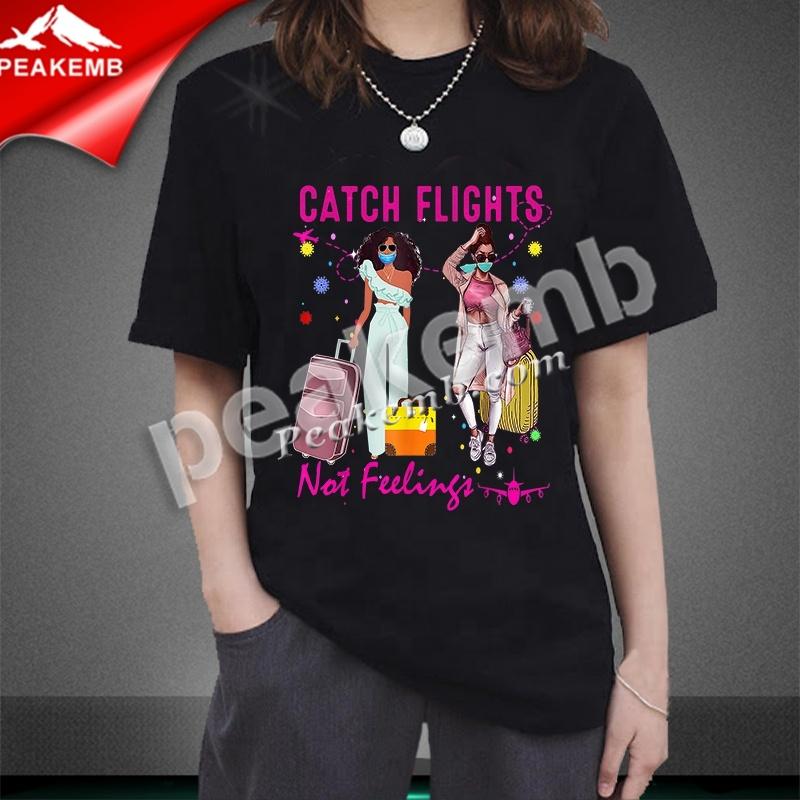 wholesale Custom Heat Transfer Design Girls Trip Catch Flights Printing T-shirt Vinyl 5 wholesale Custom Heat Transfer Design Girls Trip Catch Flights Printing T-shirt Vinyl - Image 3