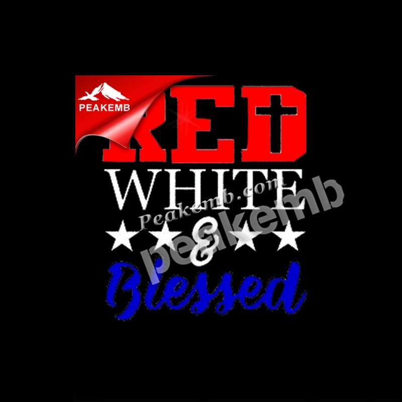 wholesale American Pride T-Shirt Hot Fix Heat Press Transfer Inspirational Red White & Blessed Tee Stars Cross Vinyl Transfer 5 wholesale American Pride T-Shirt Hot Fix Heat Press Transfer Inspirational Red White & Blessed Tee Stars Cross Vinyl Transfer - Image 3