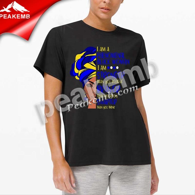 wholesale Custom Phenomenal Black Woman Heat Transfer Printing T-shirt Design 5 wholesale Custom Phenomenal Black Woman Heat Transfer Printing T-shirt Design - Image 3