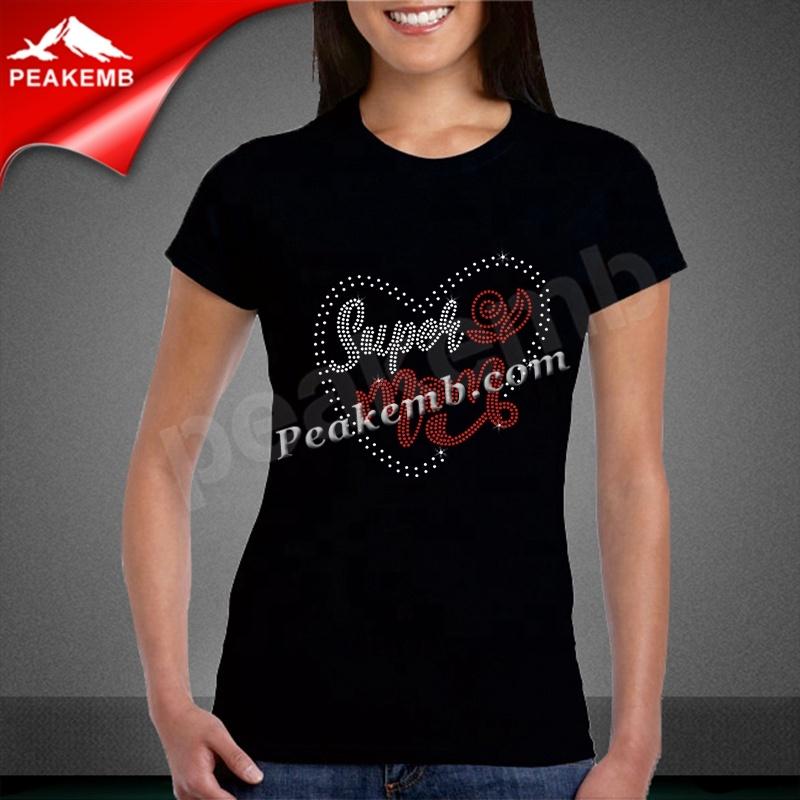 wholesale Iron on Rhinestone Design Super Mom Heat Transfer For T-shirt 4 wholesale Iron on Rhinestone Design Super Mom Heat Transfer For T-shirt - Image 2