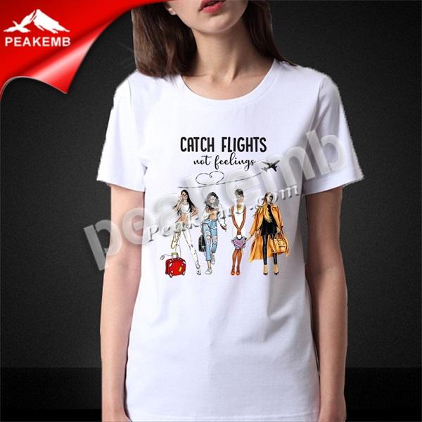 wholesale African Girl Vinyl heat Transfer Catch Flights Not Feelings Heat Transfer pu Iron on T Shirt Design 4 wholesale African Girl Vinyl heat Transfer Catch Flights Not Feelings Heat Transfer pu Iron on T Shirt Design - Image 2
