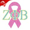 wholesale Hot Sale ZOB Rhinestone Motif Transfer Iron on Breast Cancer Pink Ribbon Transfer for Women Clothing 1 Hot Sale ZOB Rhinestone Motif Transfer