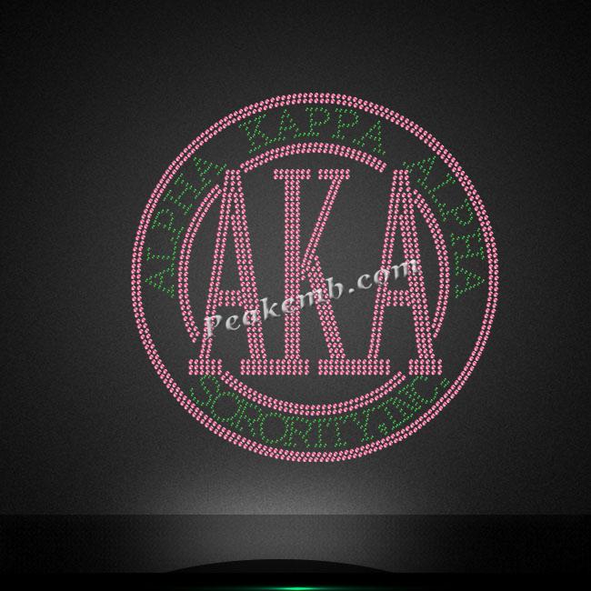 wholesale Hotsell Custom AKA 1908 Sorority Iron on Rhinestone Transfer for Woman Shirts 3 wholesale Hotsell Custom AKA 1908 Sorority Iron on Rhinestone Transfer for Woman Shirts