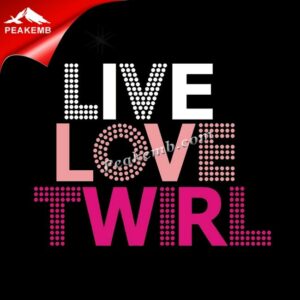 wholesale Live Love hot fix rhinestone T-shir …