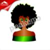 wholesale Neon Vinyl Iron on Black Afro Girl Transfer Heat Transfer Printing for Women's Shirts 1 Neon Vinyl Iron on Black Afro
