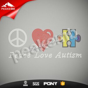wholesale Bling Peace Love Autism R …