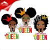 wholesale princess girls printing Little melanin queen heat transfer vinyl iron on frican American crown little girl transfer design 2 H3bb4c992c1e04a7dbe4a71f7f9dde53aI