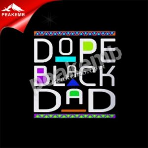 wholesale Custom Black Iron on Dad  …