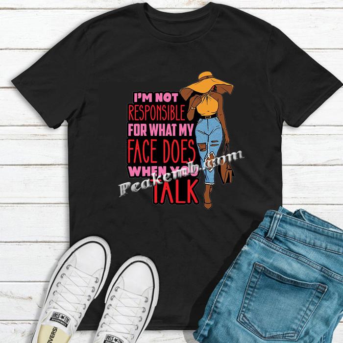wholesale New arrival 2021 not responsible for what my face does afro girl printable vinyl heat transfer stickers 4 wholesale New arrival 2021 not responsible for what my face does afro girl printable vinyl heat transfer stickers - Image 2