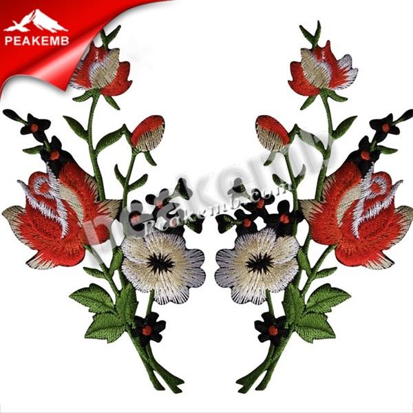 wholesale Pair of Gold Thistle Flower Patches Iron Sew On Embroidered Patch Badge Flowers 5 wholesale Pair of Gold Thistle Flower Patches Iron Sew On Embroidered Patch Badge Flowers - Image 3
