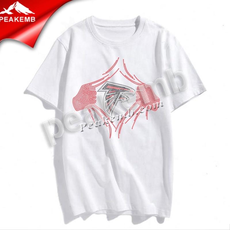 wholesale Custom Heat Transfer Printing Rhinestone Football Team T-shirt Design 3 wholesale Custom Heat Transfer Printing Rhinestone Football Team T-shirt Design