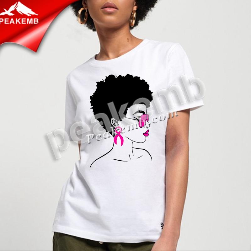 wholesale printing heat transfer Breast Cancer Afro Girl heat transfer printing Tshirt Designs 3 wholesale printing heat transfer Breast Cancer Afro Girl heat transfer printing Tshirt Designs