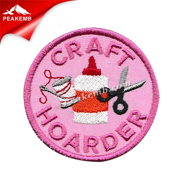 wholesale New custom craft hoarder circular shape embroidery patch for clothing 3 wholesale New custom craft hoarder circular shape embroidery patch for clothing