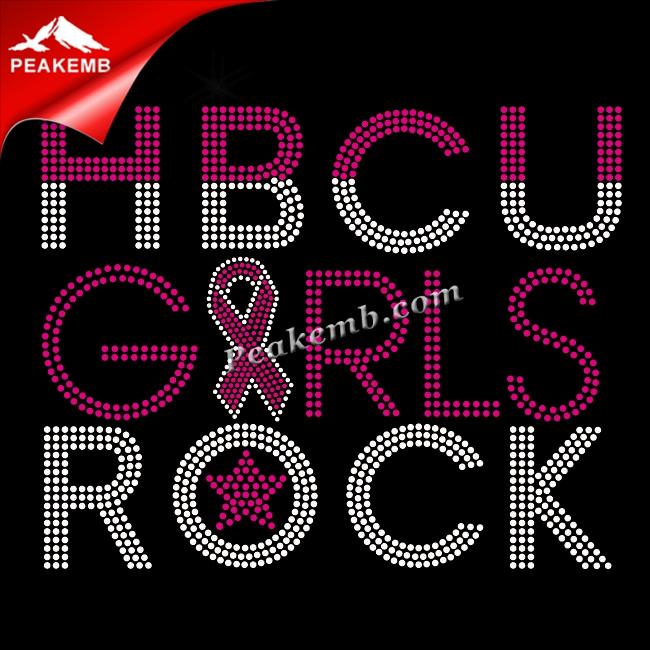 wholesale Korean crystal HBCU girls rock transfer prints for t shirts 3 wholesale Korean crystal HBCU girls rock transfer prints for t shirts