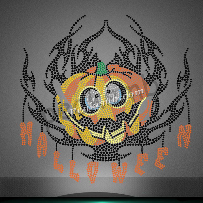wholesale pumpkin face halloween designs rhinestone iron on transers fit for tshirt hat etc. 8 wholesale pumpkin face halloween designs rhinestone iron on transers fit for tshirt hat etc. - Image 6