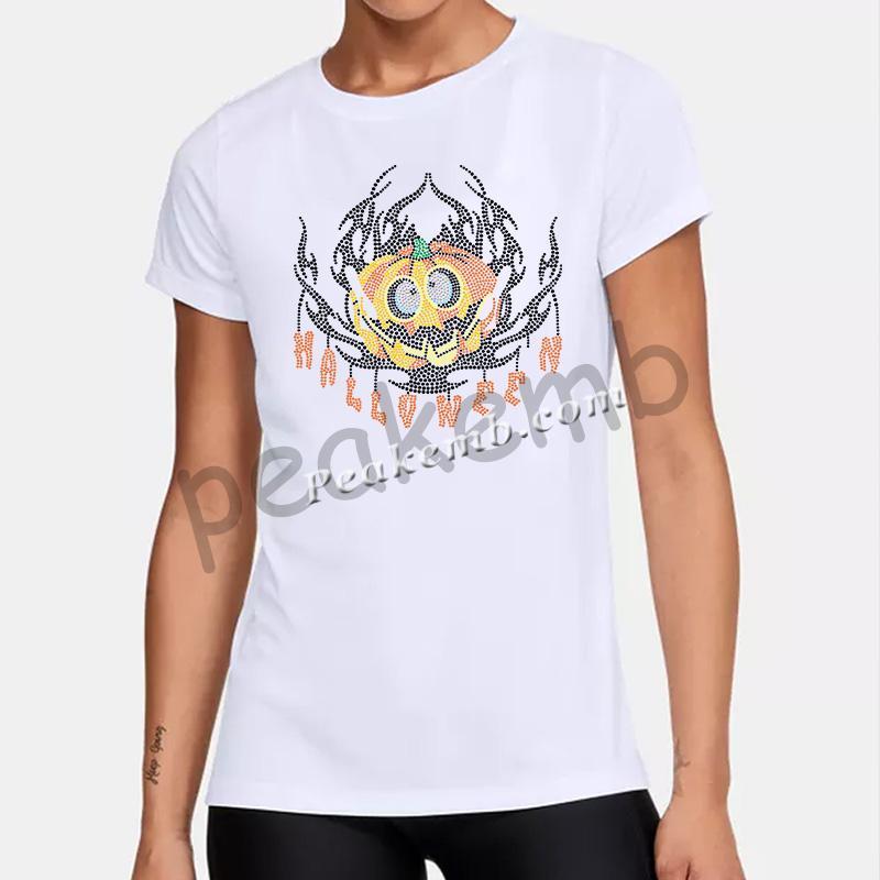 wholesale pumpkin face halloween designs rhinestone iron on transers fit for tshirt hat etc. 5 wholesale pumpkin face halloween designs rhinestone iron on transers fit for tshirt hat etc. - Image 3