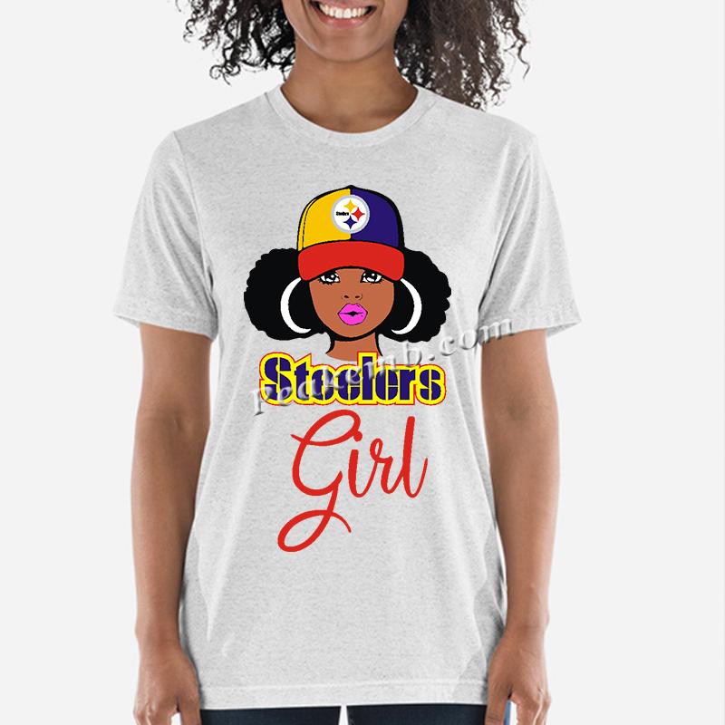 wholesale afro girl wear a hat w/ Steelers logo design nfl heat iron on Transfer 6 wholesale afro girl wear a hat w/ Steelers logo design nfl heat iron on Transfer - Image 4
