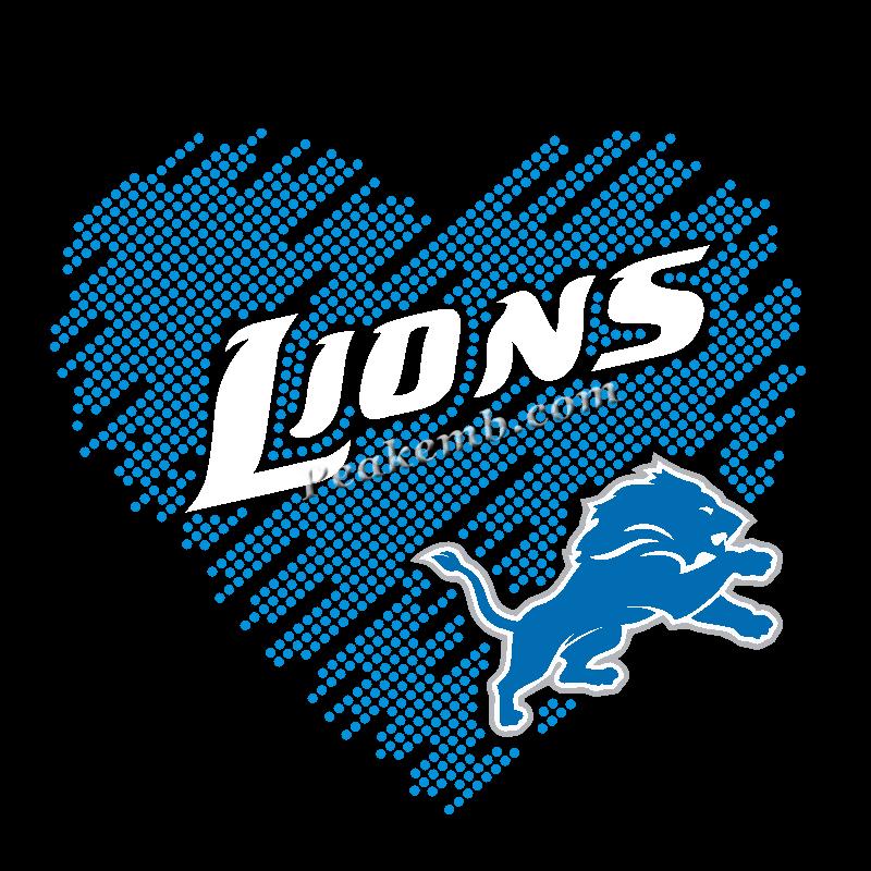 wholesale rhinestone heart w/ lions logo design nfl heat iron on Transfer 8 wholesale rhinestone heart w/ lions logo design nfl heat iron on Transfer - Image 6