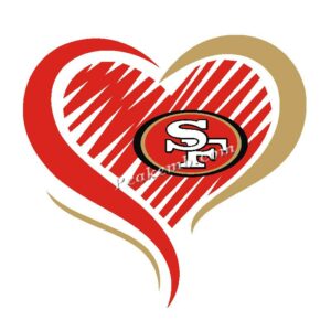 wholesale heart w/ 49ers logo desig …