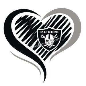 wholesale heart w/ raiders logo des …