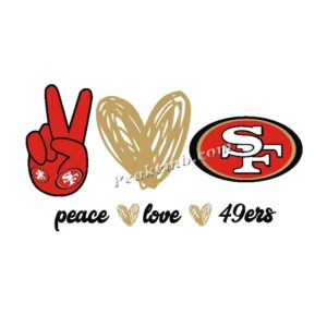 wholesale peace love w/ 49ers logo  …