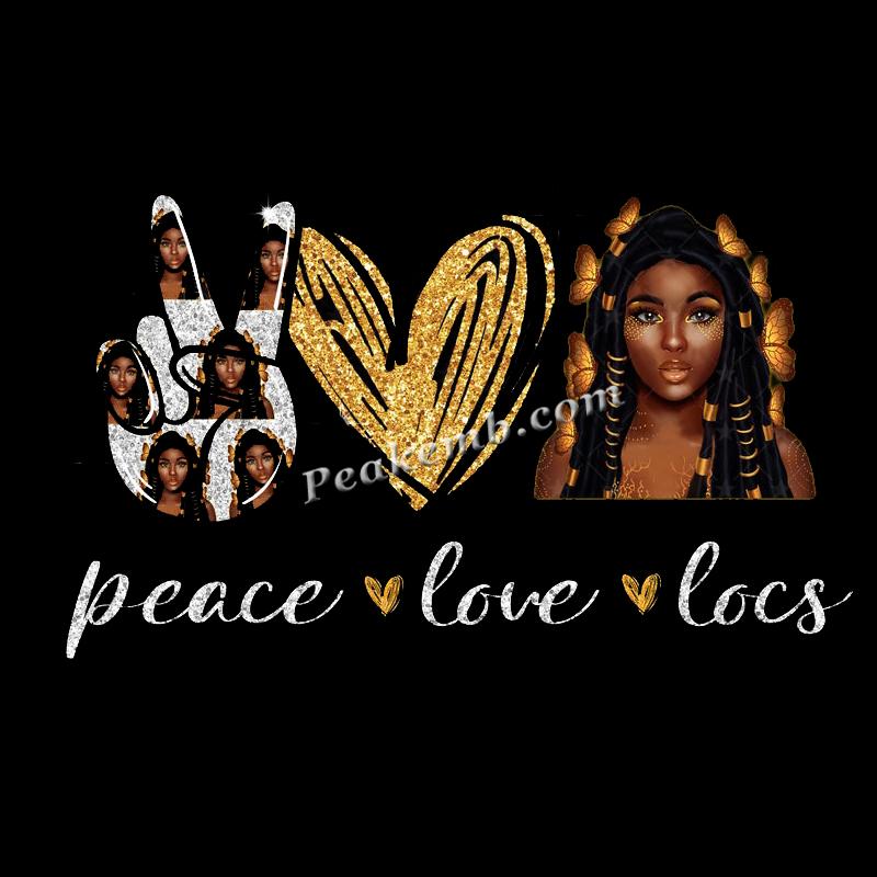 wholesale "peace love locs" afro girl heat Transfer vinyl design fit for tshirt hat bag etc. 8 wholesale "peace love locs" afro girl heat Transfer vinyl design fit for tshirt hat bag etc. - Image 6