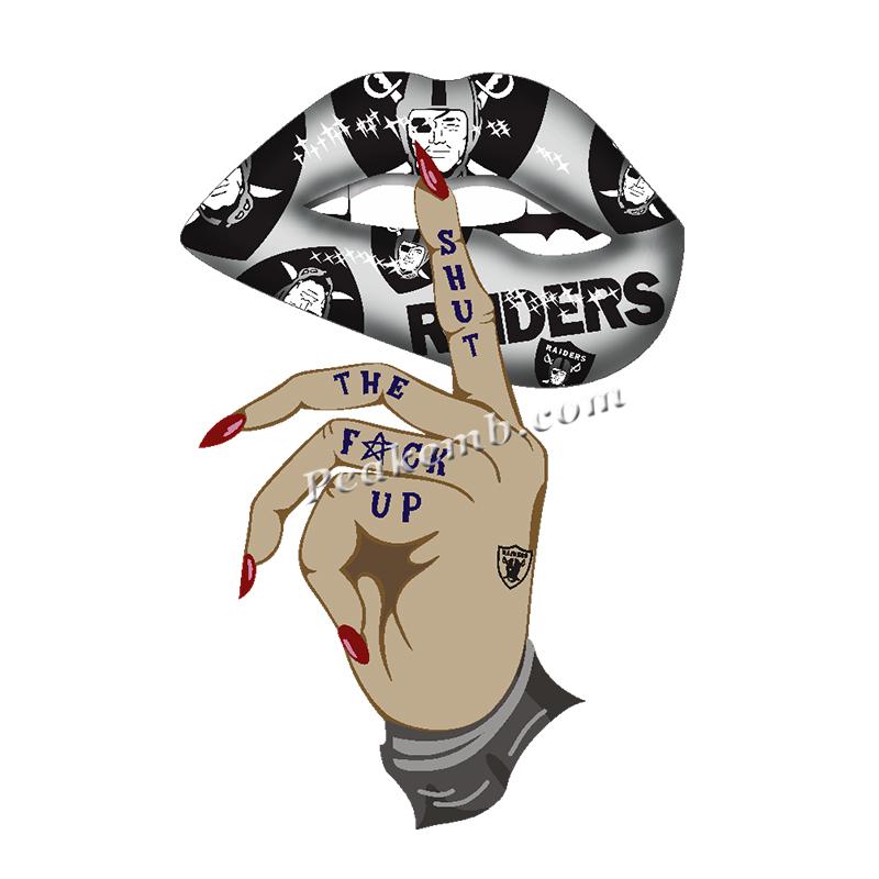 wholesale finger on lips w/ raiders logo design nfl heat iron on Transfer 8 wholesale finger on lips w/ raiders logo design nfl heat iron on Transfer - Image 6