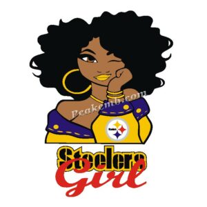 wholesale afro girl w/ steelers log …