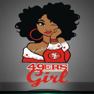 wholesale afro girl w/ 49ERS logo d …