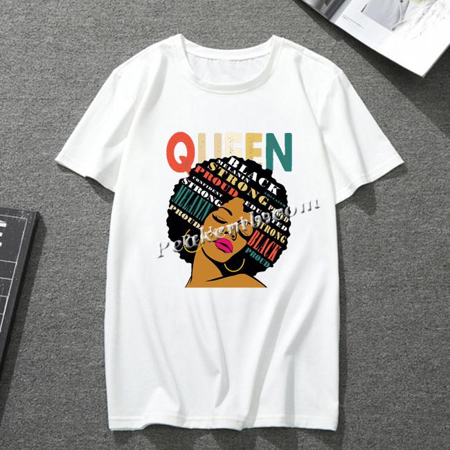 wholesale Best deal hot sale black melanin queen proud afro custom design heat press transfer printing 4 wholesale Best deal hot sale black melanin queen proud afro custom design heat press transfer printing - Image 2