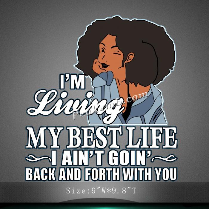 wholesale Custom Heat Printable viny Living my best life T-shirt transfer design 5 wholesale Custom Heat Printable viny Living my best life T-shirt transfer design - Image 3