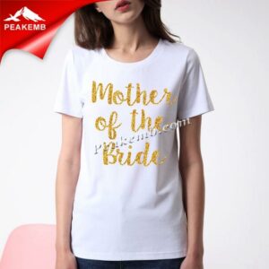 wholesale T-Shirt Bride Gold Glitte &hellip;