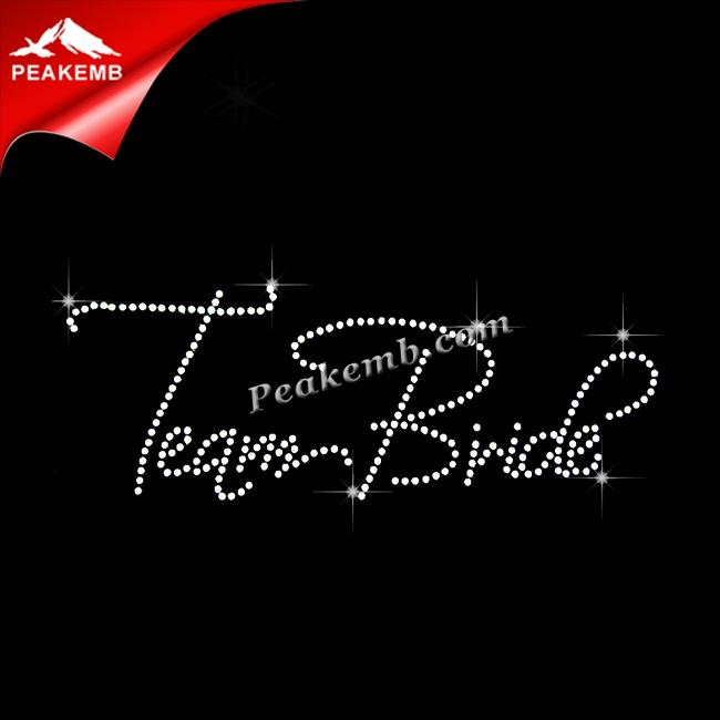 wholesale Team Bride crystal rhinestone transfer motif design for tshirts 6 wholesale Team Bride crystal rhinestone transfer motif design for tshirts - Image 4