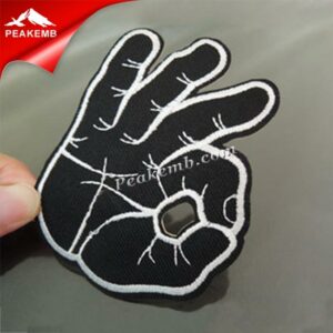 wholesale woven patch OK Finger iro &hellip;