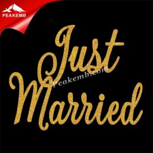 wholesale Just Married glitter iron …