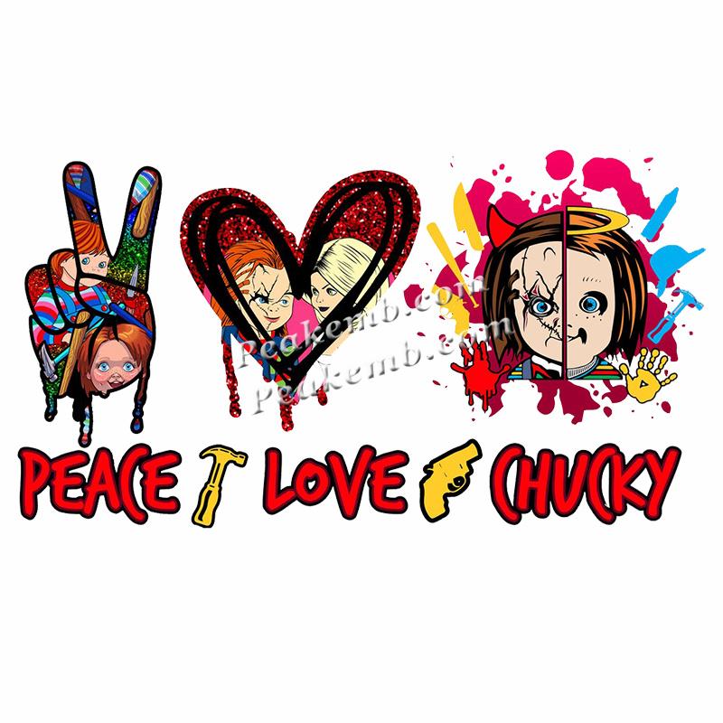 wholesale Custom your own design factory direct printable vinyl peace love chucky horror movie printable heat transfer sticker 5 wholesale Custom your own design factory direct printable vinyl peace love chucky horror movie printable heat transfer sticker - Image 3