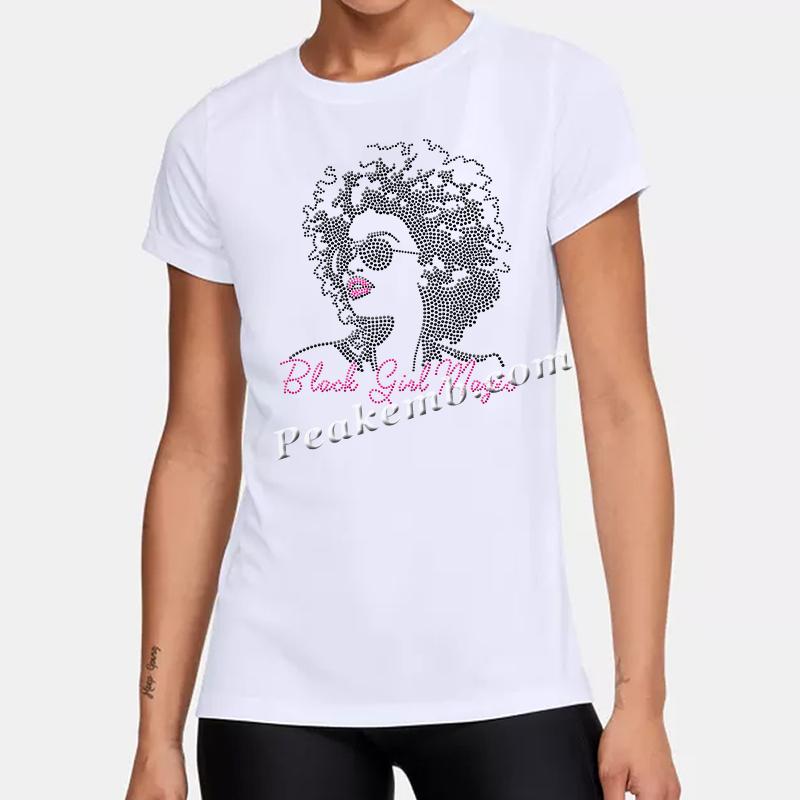 wholesale wear glasses Afro black girl magic design heat iron on transers for tshirt hat etc. 5 wholesale wear glasses Afro black girl magic design heat iron on transers for tshirt hat etc. - Image 3